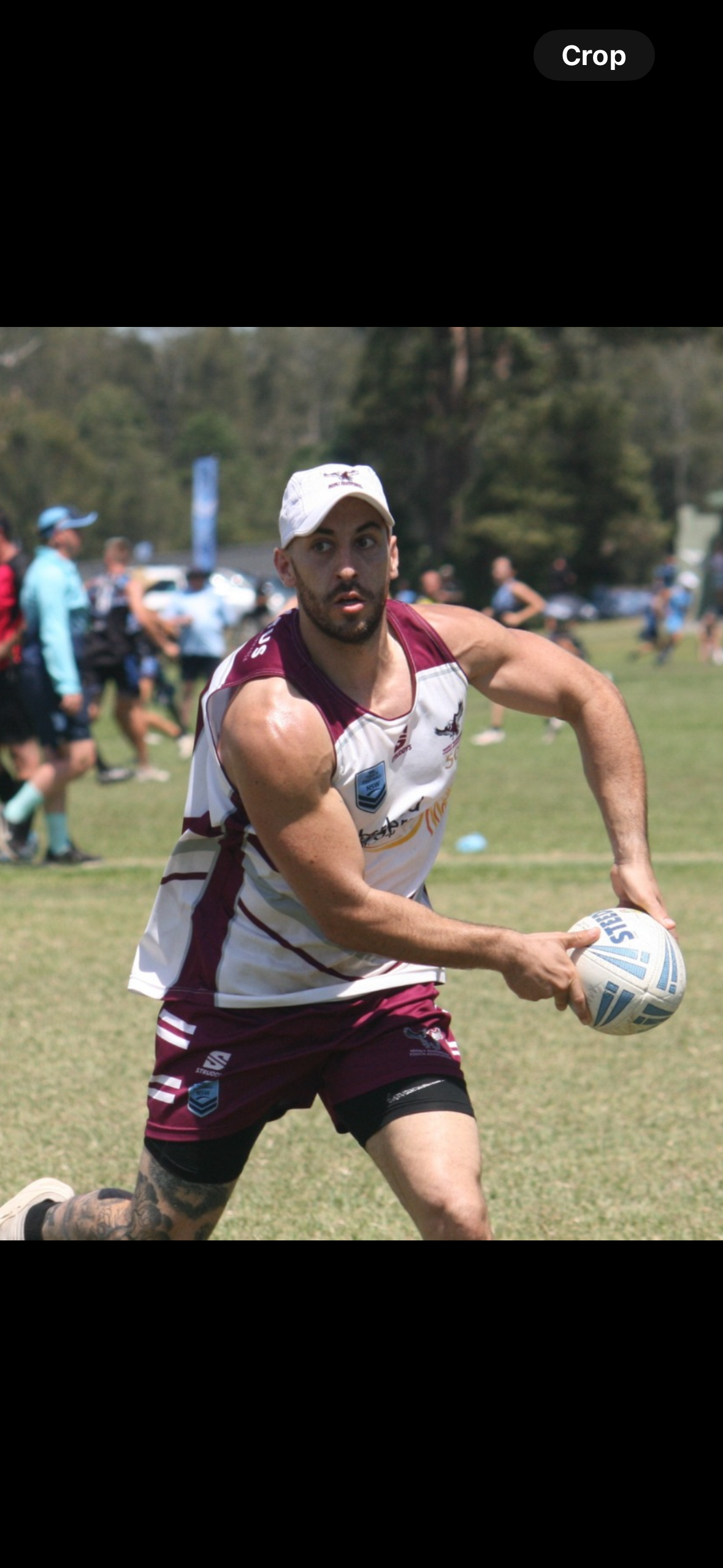 Matt Reilly playing rugby